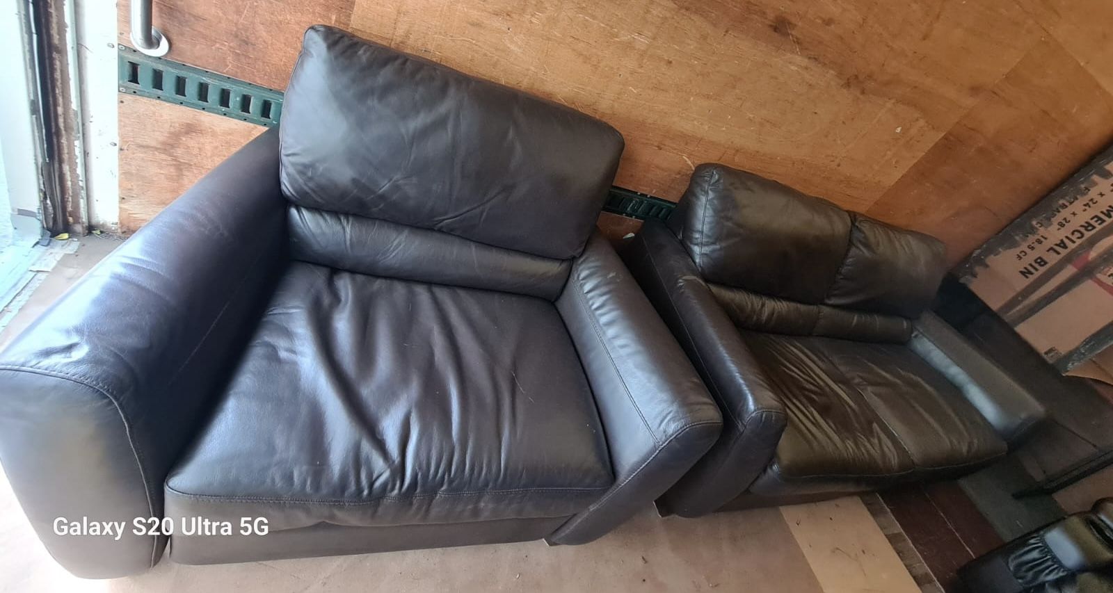 Leather Set: Couch And An Armchair