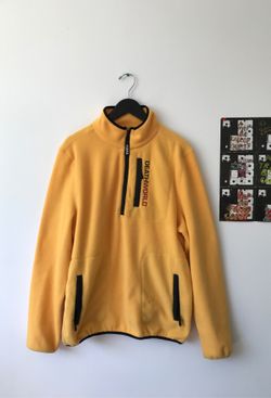 Death world fleece zip up yellow