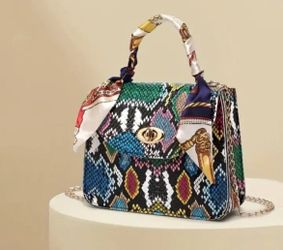 Snake Skin Pattern Hand Bag
