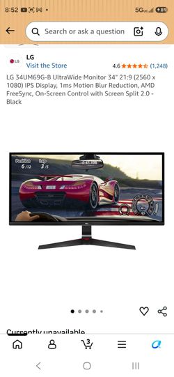 LG 34UM69G-B 34" UltraWide Gaming Monitor