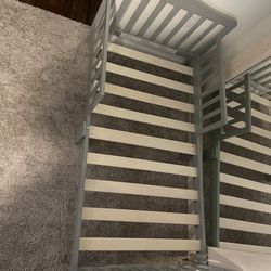 Toddler bed frame and mattress. Practically new