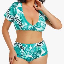 Me Women Two Piece High Waisted Bikini Set Swimsuits Push Up Halter Tummy Control Bottoms Bathing Suits