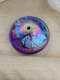 Vintage Glasshouse Oil Lamp 1989