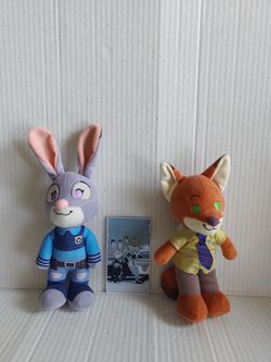 Zootopia Judy Hopps & Nick Wilde NuiMOs Disney 7" plush Toys + Small Picture