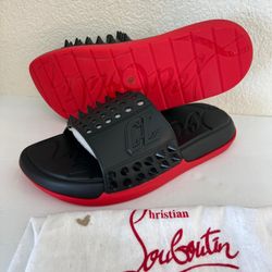 Red Buttom Men Slides 