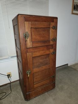   Antique Wooden Icebox