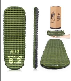 Hikenture Camping Sleeping Pad with 6.2 R-Value, Ultralight Camp Mattress for All Season, Inflatable & Insulated