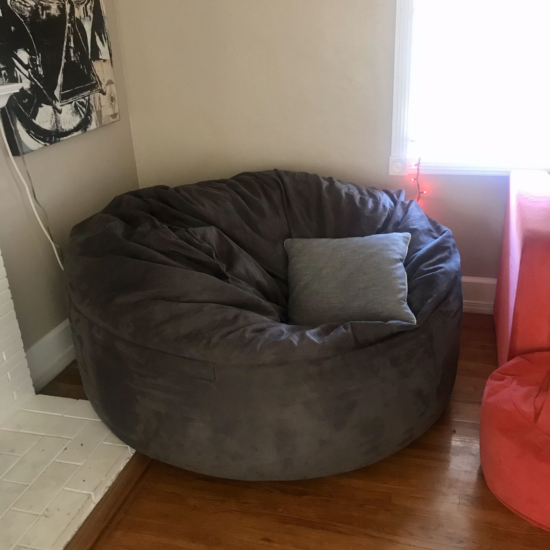 SuperSac Lovesac Bean Bag Grey for Sale in Las Vegas, NV OfferUp