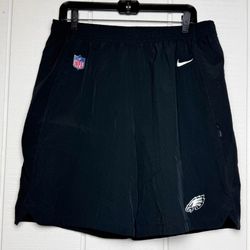 Nike Dri-FIT NFL Eagles Shorts Mens Large Black Athletic Training Gym Mesh