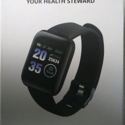SMART WATCH Fitness Tracker Touchscreen Adjustable Black Band Multiple Features