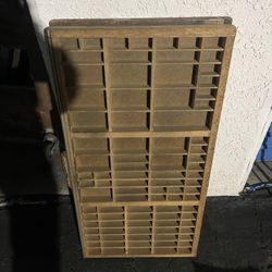 Antique  Typesetter’s Drawer Trinket Display Letterpress Tray