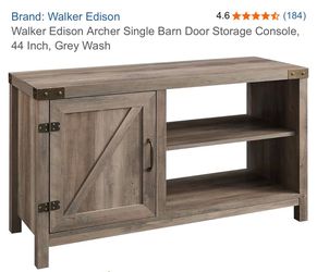 Walker Edison Barn Door Storage Console 44 Inch