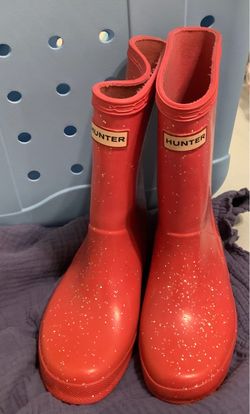 Hunter Kids Glitter Rain Boots Size 13