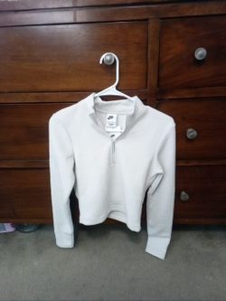 Nike Women’s White Quarter-Zip Fleece Pullover – Size XS