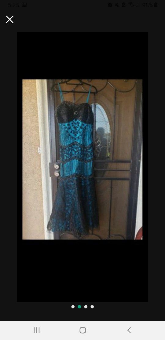 Black Turquoise Dress