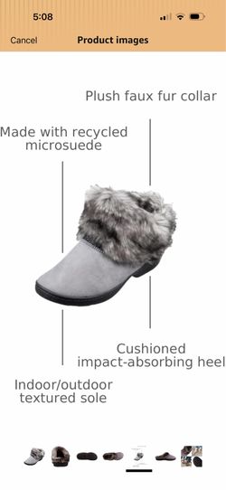isotoner womens Recycled Microsuede Mallory Boot Slipper, With Memory Foam 25$
