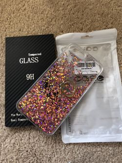 iPhone 8 Plus case and glass protector