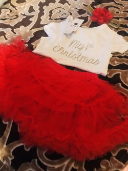 Baby girl MY FIRST CHRISTMAS OUTFIT
