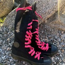 Converse XHI Black  ALL STAR Knee Calf knee high sneaker size Womens 6 Men 4