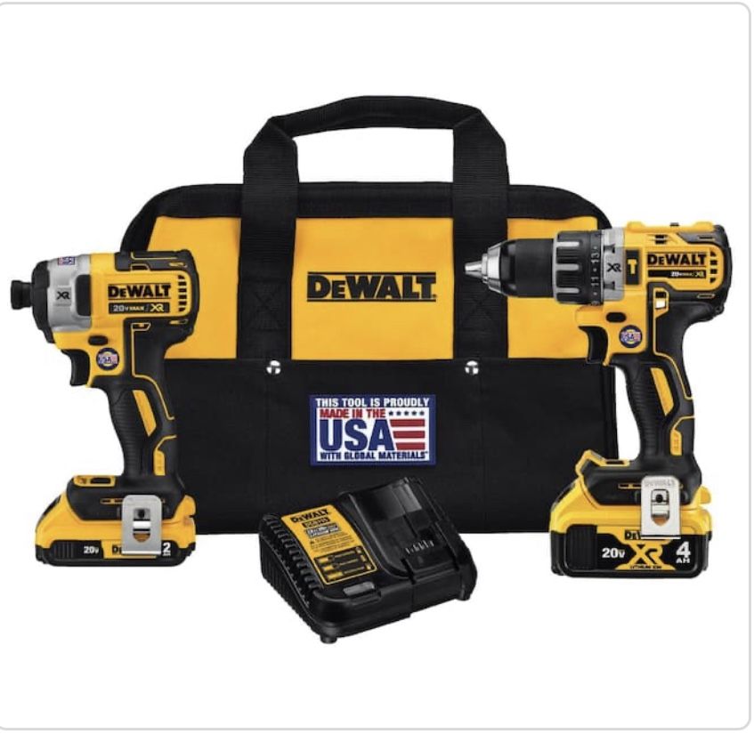DEWALT XR 2-Tool 20-Volt Max Brushless Power Tool Combo Kit with Soft Case 