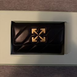 Off White JackHammer Black Leather Wallet