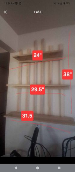 Handmade rustic shelf