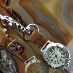 Vintage Remington Silver Light Up Clip on Pocket Watch 39MM