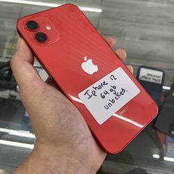 Red iPhone 12 Unlocked. Cash Or $50 Down W Approval 