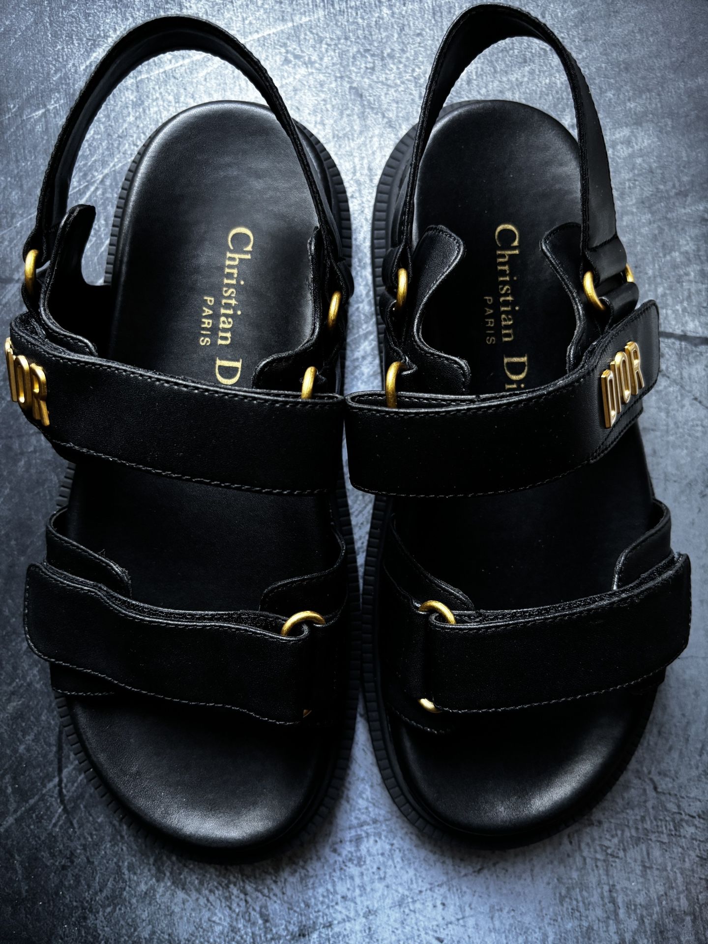 Dior Black Dioract Sandals