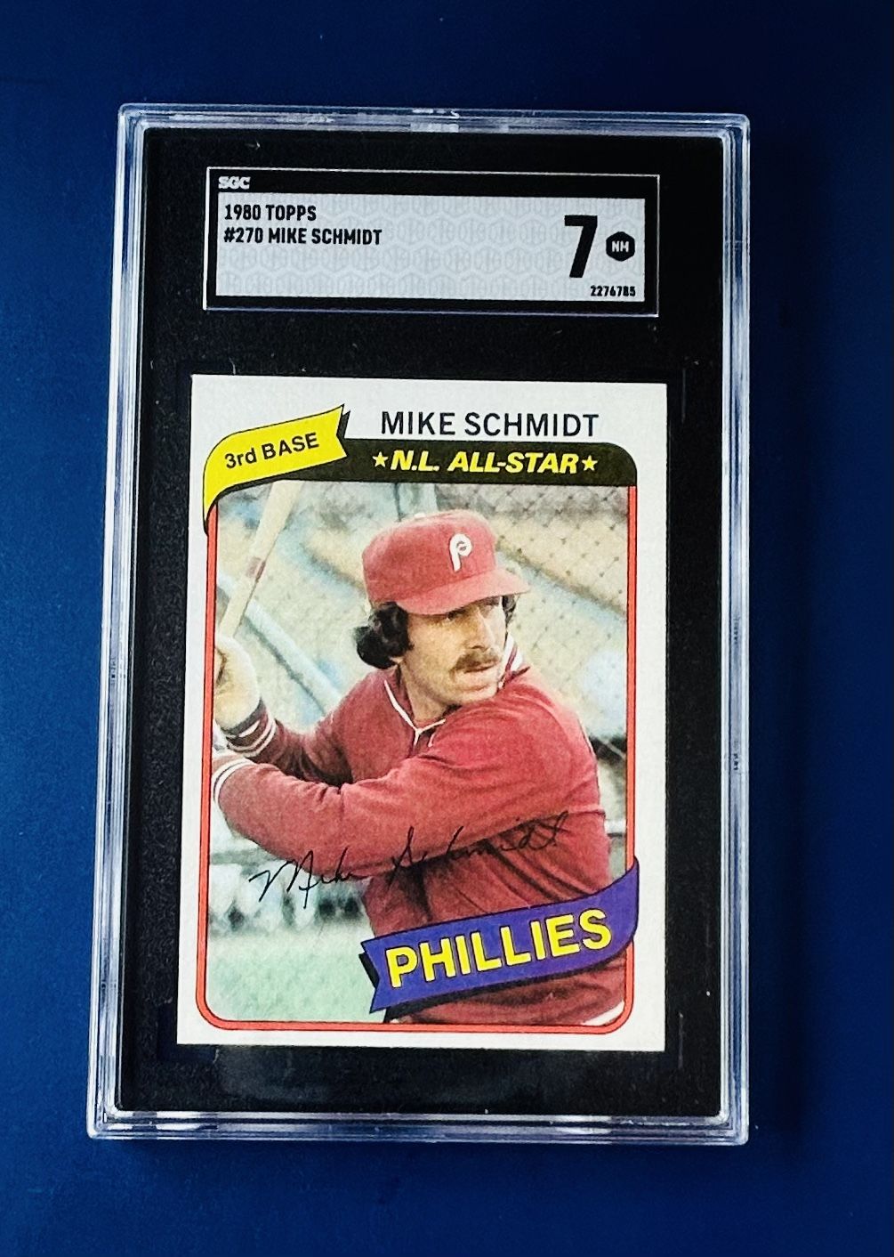 1980 Topps Mike Schmidt Baseball Card Graded SGC 7