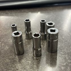 Snap On 1/4 Inch Drive Tms 7 Piece Standard Socket Set