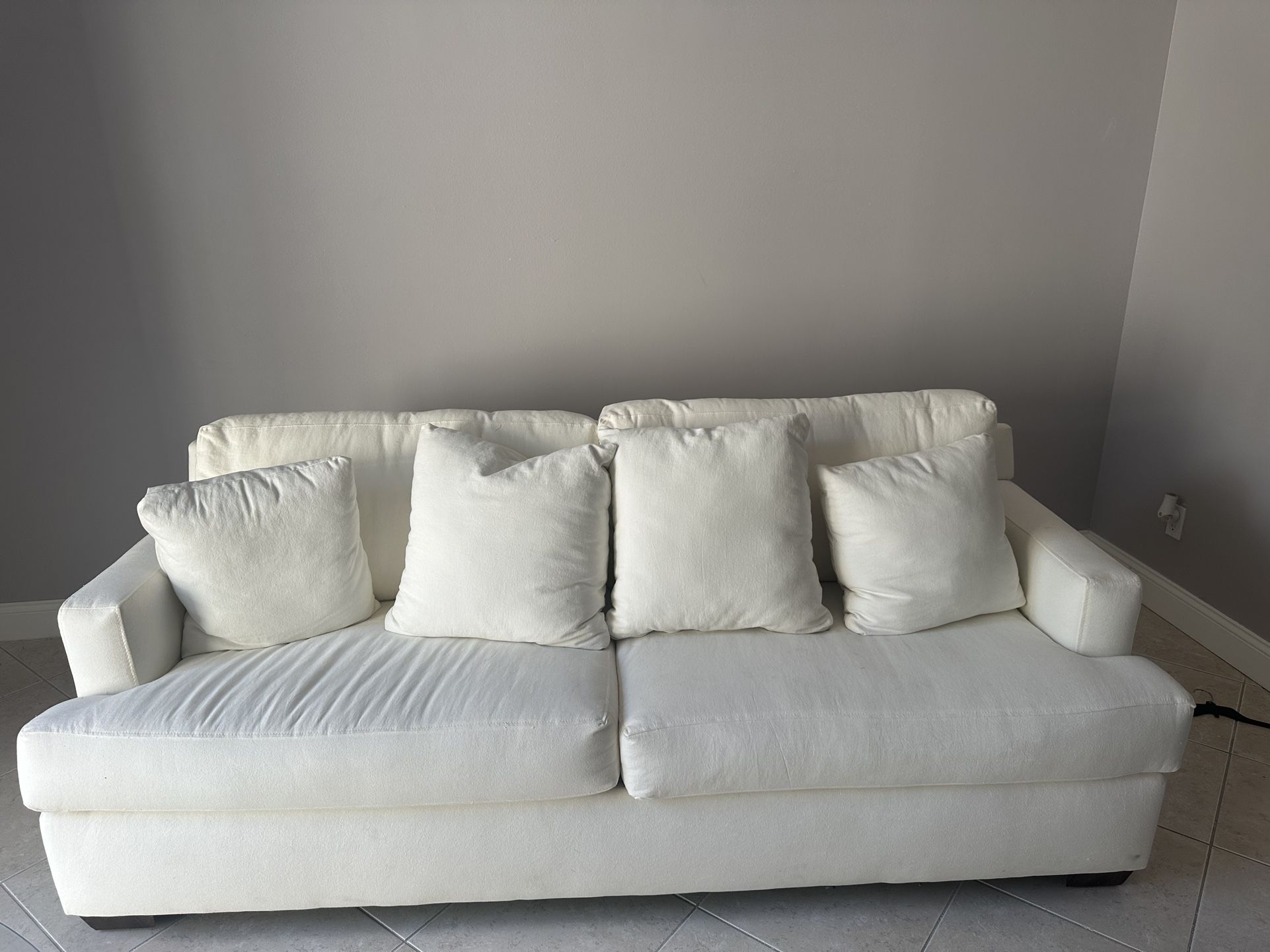 Birch Lane White Couch 90”