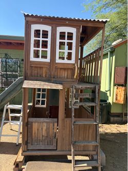 Playhouse cedar wood with slide