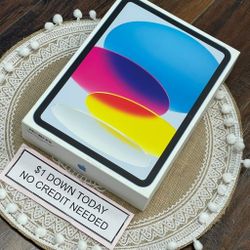 Apple IPad 10th Gen New 256GB Tablet 10.9 Inch Screen-PAYMENTS AVAILABLE-$1 Down Today 