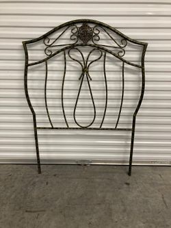 Antique twin size metal headboard