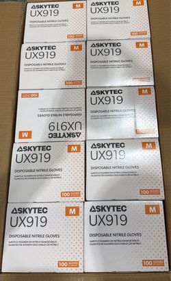 Skytec UX919 Disposable Nitrile Gloves – 10 Boxes