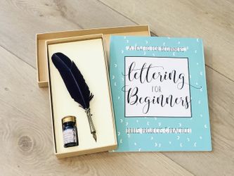 Bortoletti Calligraphy Pen & Ink Set W/ Lettering Book