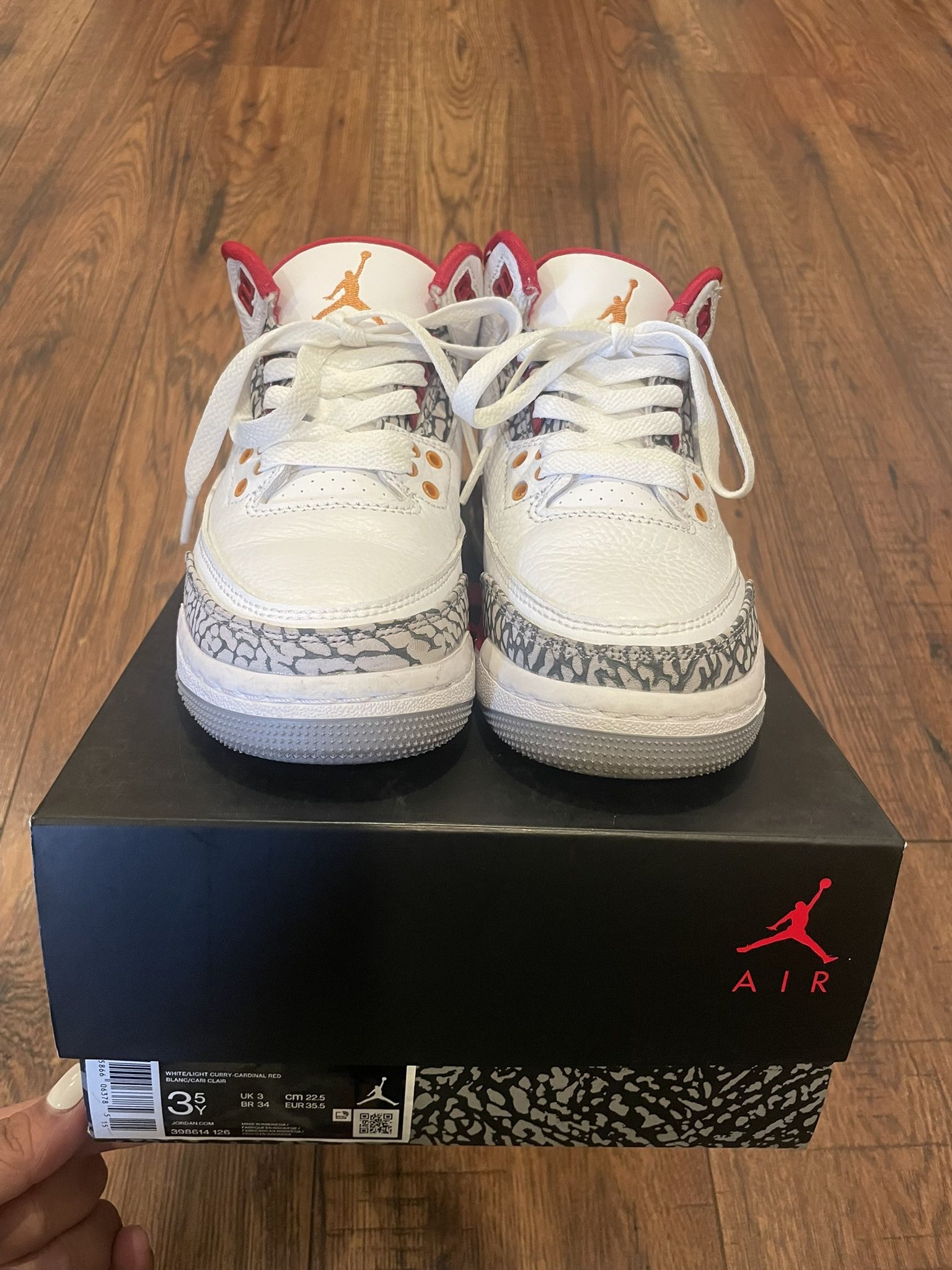 Air Jordan 3 Retro- Kids Size 3.5Y