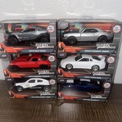 Jada Die Cast Fast And Furious 1/32 Scale Lot Of 6