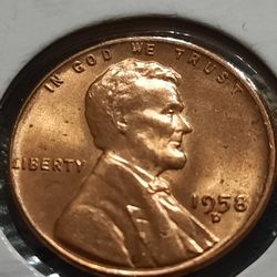 1958-D- M s wheat penny