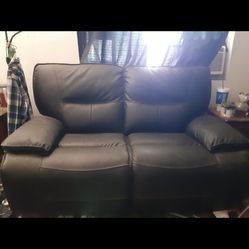 Black Leather Loveseat