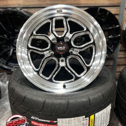 Weld Laguna and nitto drag radials 305/45/17