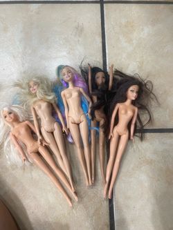 Lot of 5 Barbie Dolls