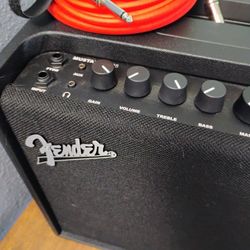 Excellent Condition Fender Mustang Amp & Boss Distortion Pedal $100 Obo