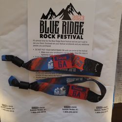 2 Blueridge Rockfest Tickets THURSDAY ONLY