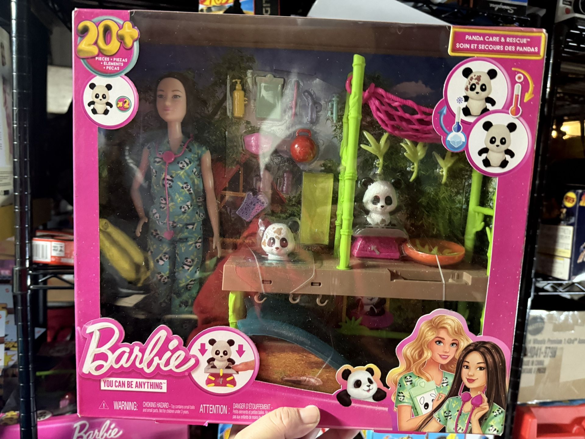 Barbie Panda Care and Rescue Vet Doll Playset 2022 Mattel HKT77