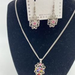 Set Of Earrings And Necklace 