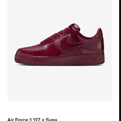 Central Cee Syna world x airforce 1 burgundy shoe