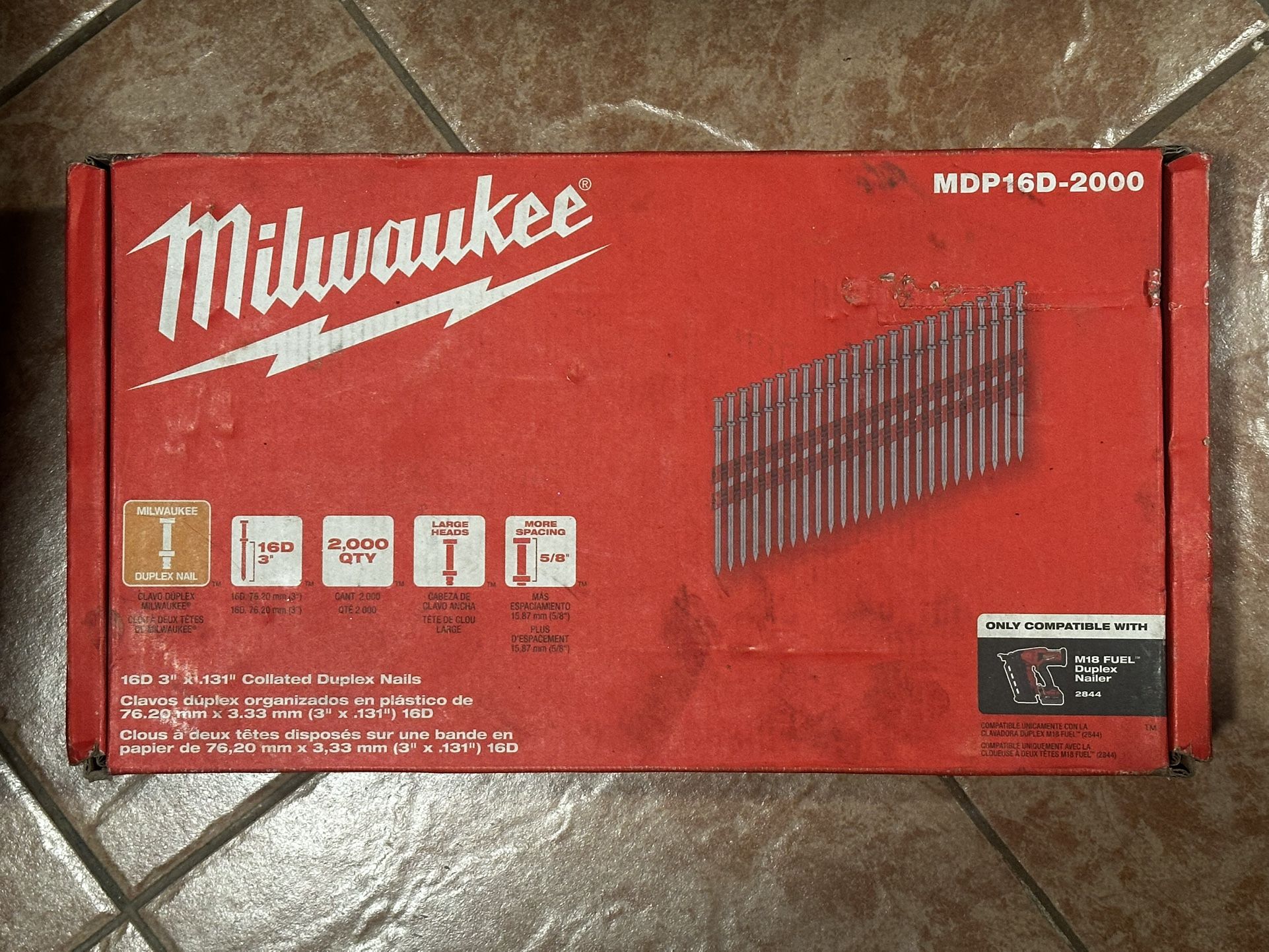 Milwaukee 16D Collated 21-Degree Duplex Nails