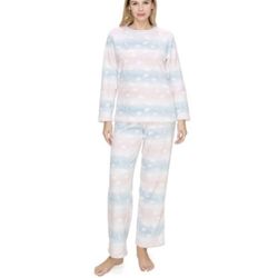 Fashion Nene Womens Cozy Dreams Fuzzy Lounge Pajama Set Pants and Shirt Sz M